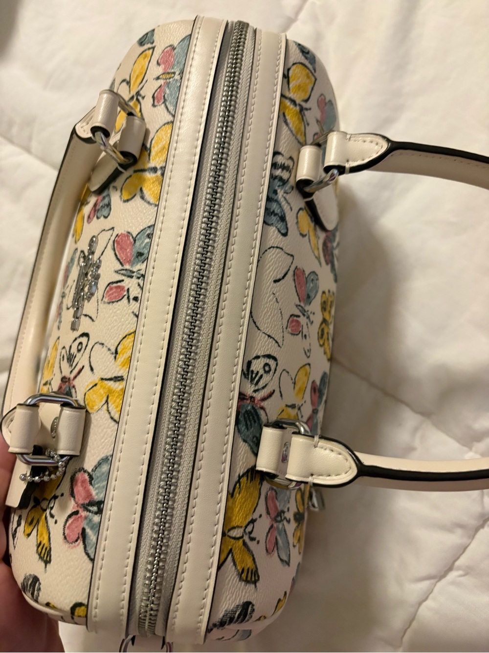 COACH Rowan Satchel Bag With Butterfly Print & matching wallet Set - Picture 11 of 16